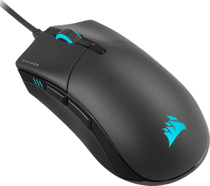 Sabre RGB PRO Champion Series FPS/MOBA Gaming Mouse - Ergonomic Shape for Esports and Competitive Play - Ultra-Lightweight 74G - Flexible Paracord Cable