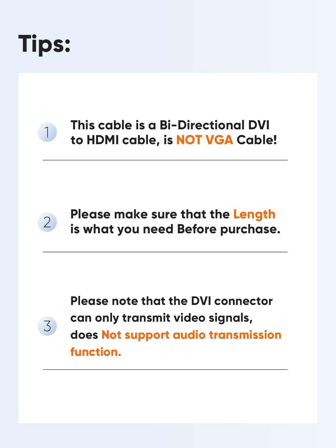 10Ft HDMI to DVI Cable - Bi-Directional 1080P HD Video Adapter Cable with 24+1 DVI-D Male Connector for PC, Laptop, TV, Projector
