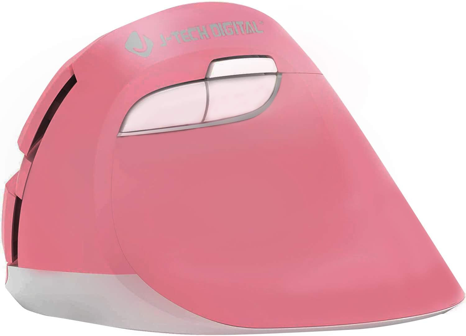 Wireless Ergonomic Vertical Mouse for Small Hands with USB Nano Transceiver, AA Battery, 3 DPI, Compatible with Mac and PC, Pink [V628M-2.4GP]