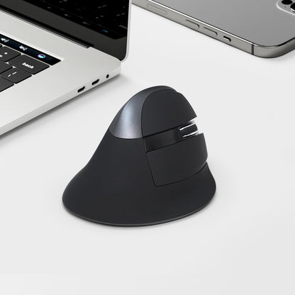Wireless Ergonomic Mouse, Vertical Mouse for Small Hands, Silent Click Ergo Mouse, up to 4000 DPI, 6 Buttons, Rechargeable, 2.4G/BT 5.2 Dual-Mode, Compatible with Laptop/Pc (M618Mini-Iron Gray)