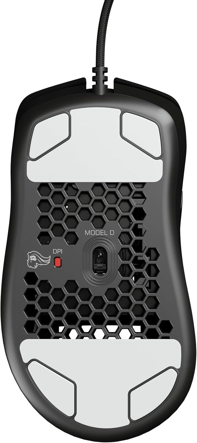 Model D Wired Gaming Mouse - 68G Superlight Honeycomb Design, RGB, Ergonomic, Pixart 3360 Sensor, Omron Switches, PTFE Feet, 6 Buttons - Matte Black