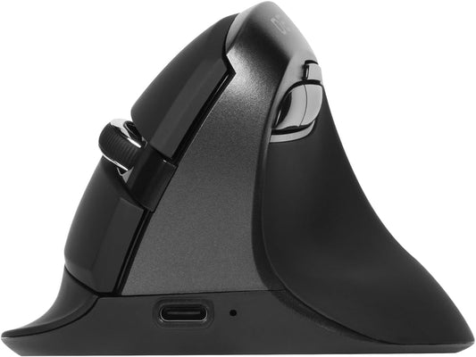 Wireless Ergonomic Mouse, Vertical Mouse for Small Hands, Silent Click Ergo Mouse, up to 4000 DPI, 6 Buttons, Rechargeable, 2.4G/BT 5.2 Dual-Mode, Compatible with Laptop/Pc (M618Mini-Iron Gray)
